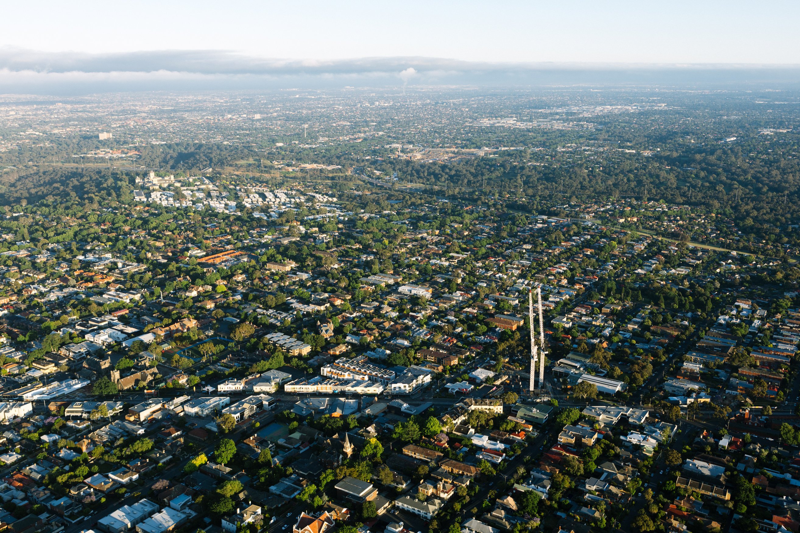 Melbourne aerial view